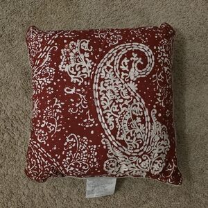 Red Paisley Decorative Embroidered Throw Pillow - Threshold 18in Square